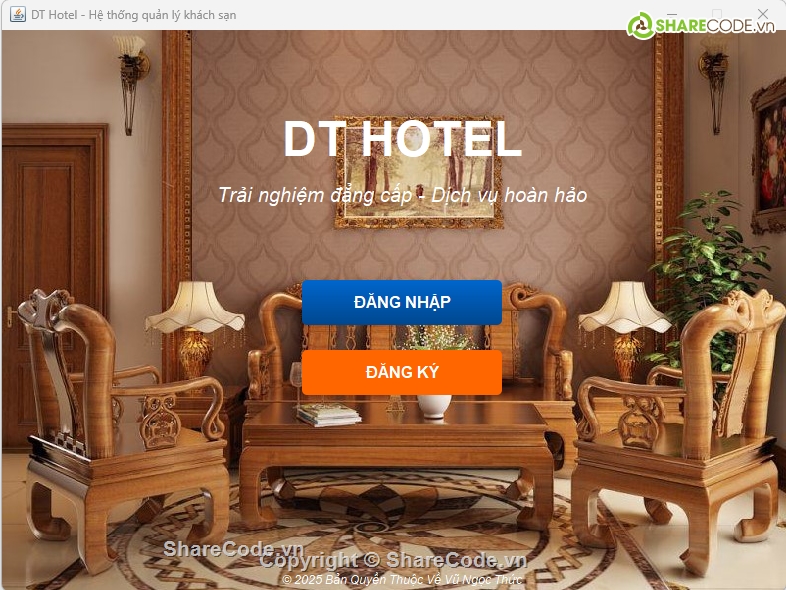 ứng dụng quản lý khách sạn,Code phần mềm quản lý,java swing quản lý khách sạn